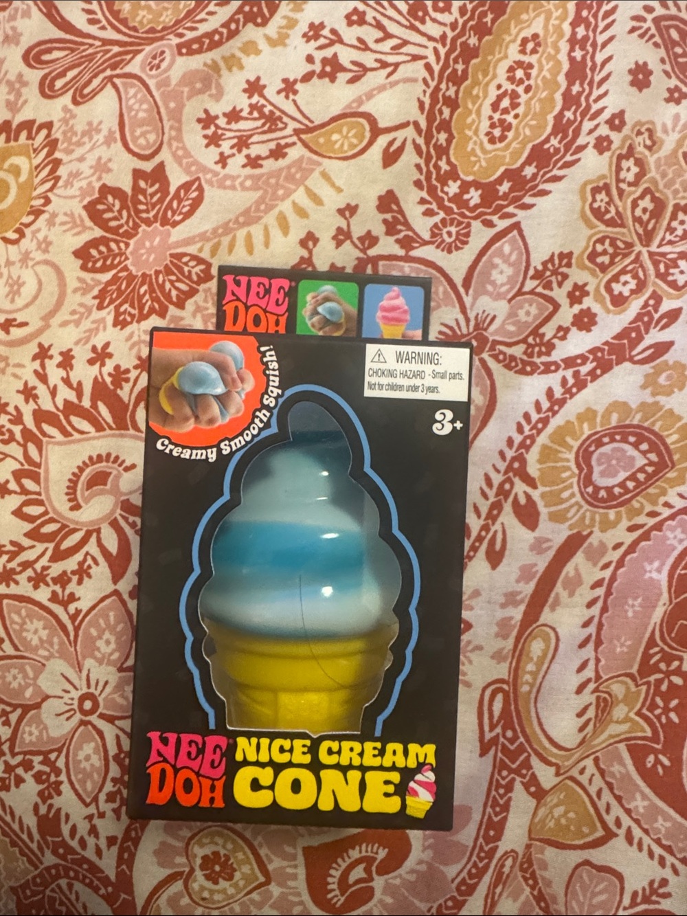 NeeDoh Blue & Yellow Nice Cream Cone - Kids Sensory Squishy Toy